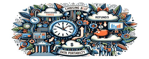 Processing times, refunds and data portability